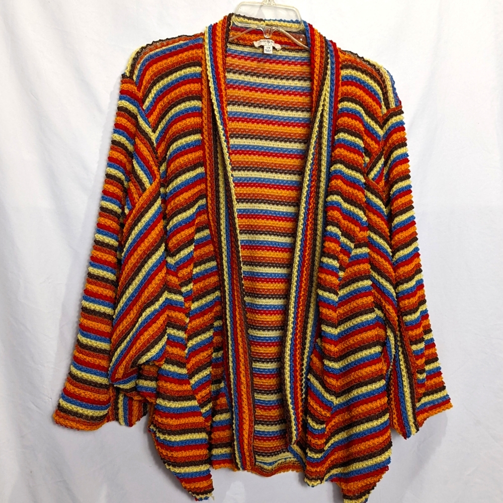 UMGEE Chunky Knit Cardigan S / M Rainbow BOHO COLORFUL